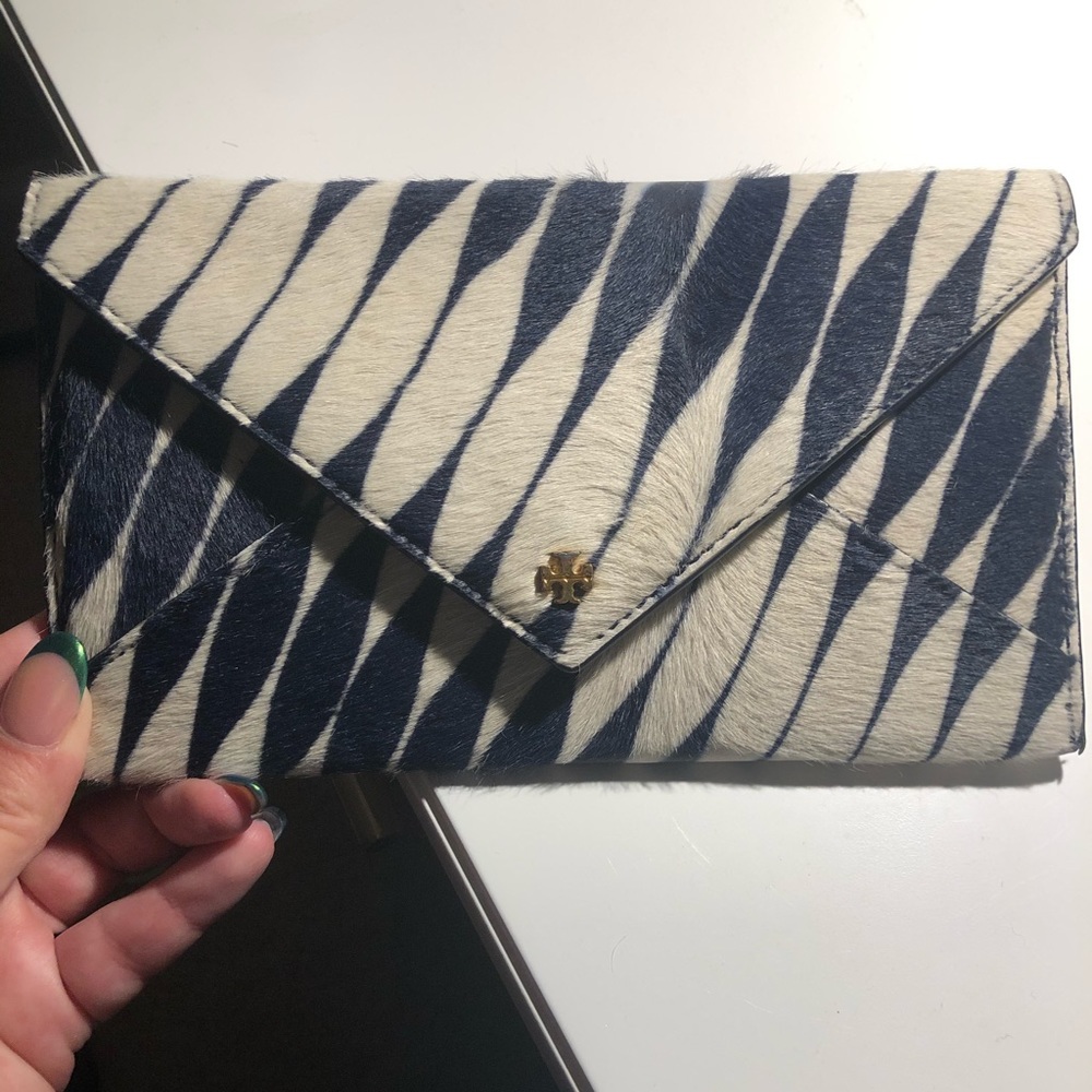 Tory Burch calf hair wallet